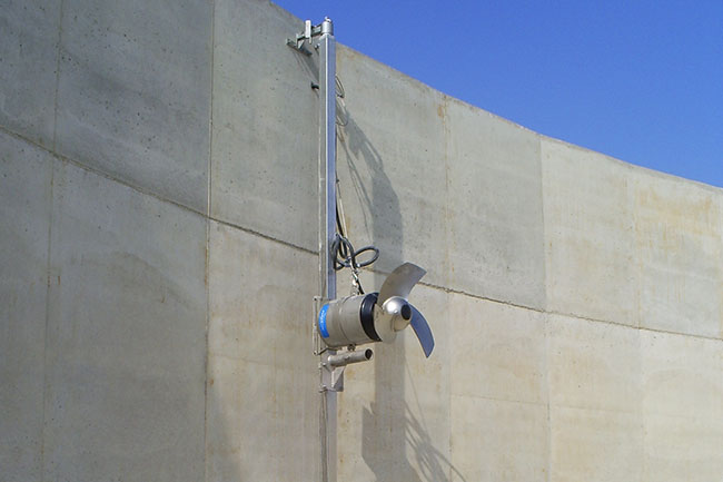 Productafbeelding van een mixsysteem in een silo